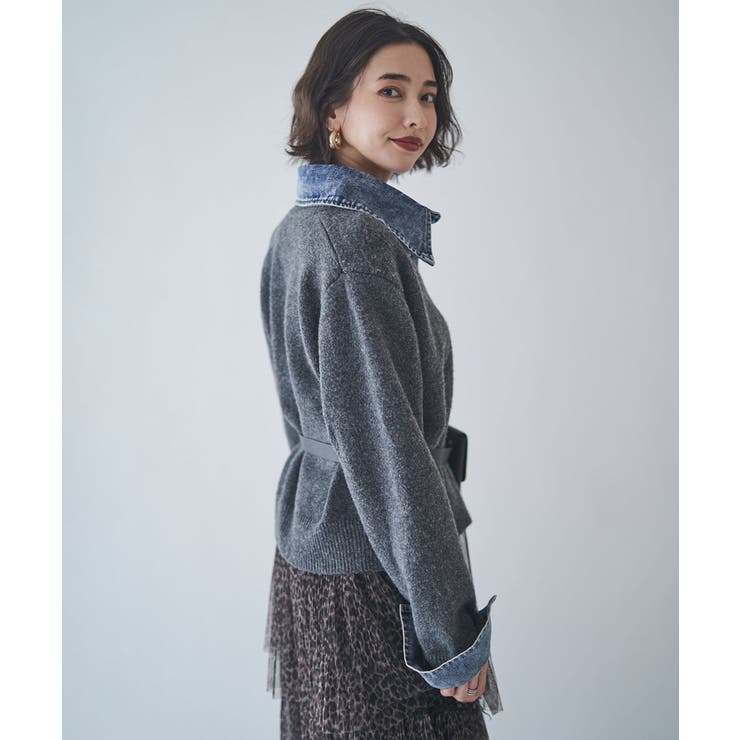 【Web限定】【nane】デニムドッキングカーディガン | RMAF　NICE CLAUP / OLIVE des OLIVE | 詳細画像20 