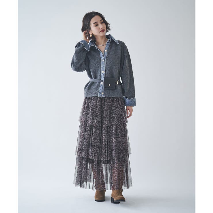 【Web限定】【nane】デニムドッキングカーディガン | RMAF　NICE CLAUP / OLIVE des OLIVE | 詳細画像23 