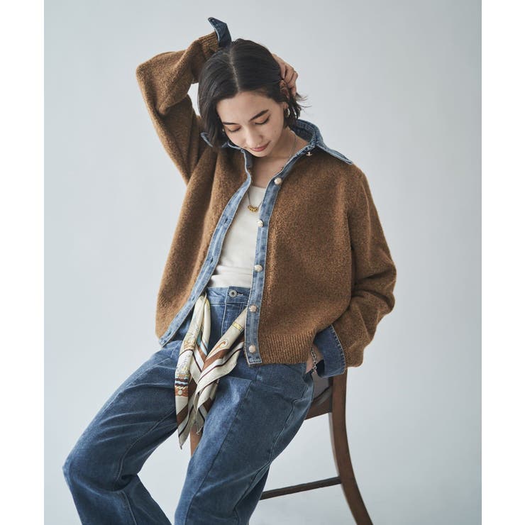 【Web限定】【nane】デニムドッキングカーディガン | RMAF　NICE CLAUP / OLIVE des OLIVE | 詳細画像32 