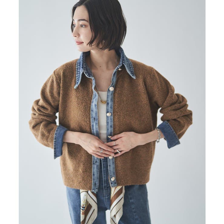 【Web限定】【nane】デニムドッキングカーディガン | RMAF　NICE CLAUP / OLIVE des OLIVE | 詳細画像33 