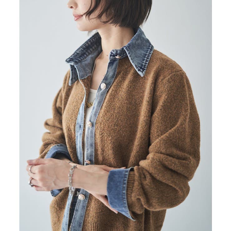 【Web限定】【nane】デニムドッキングカーディガン | RMAF　NICE CLAUP / OLIVE des OLIVE | 詳細画像34 