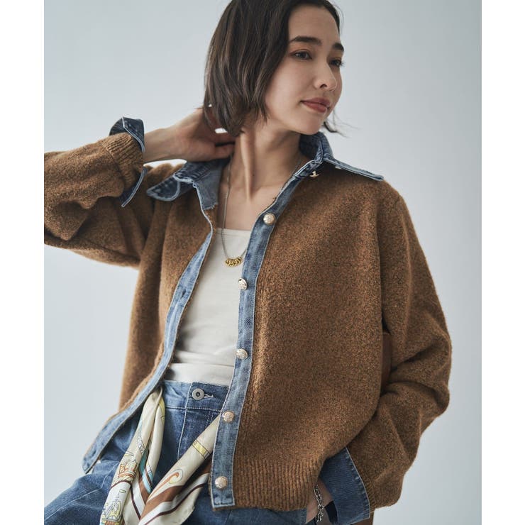 【Web限定】【nane】デニムドッキングカーディガン | RMAF　NICE CLAUP / OLIVE des OLIVE | 詳細画像42 