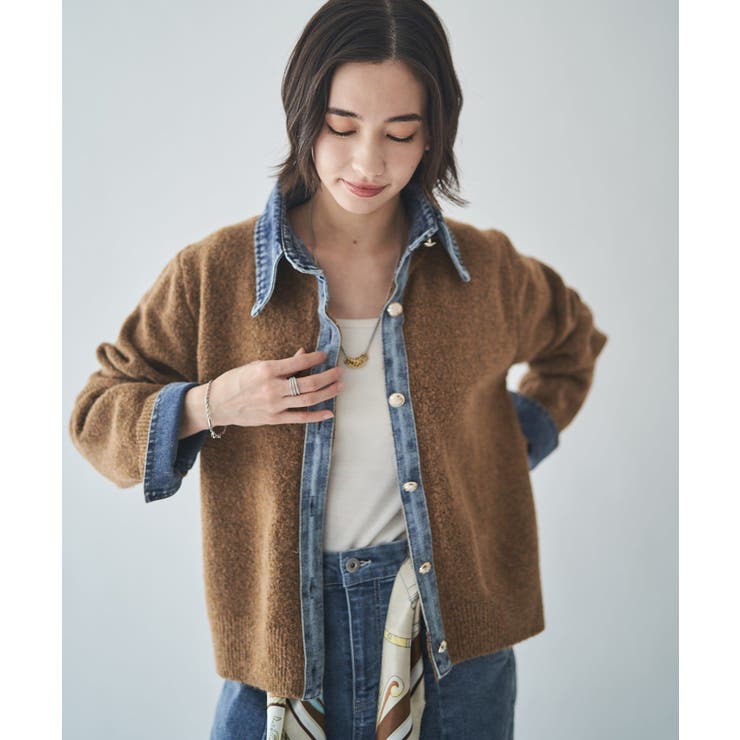 【Web限定】【nane】デニムドッキングカーディガン | RMAF　NICE CLAUP / OLIVE des OLIVE | 詳細画像43 