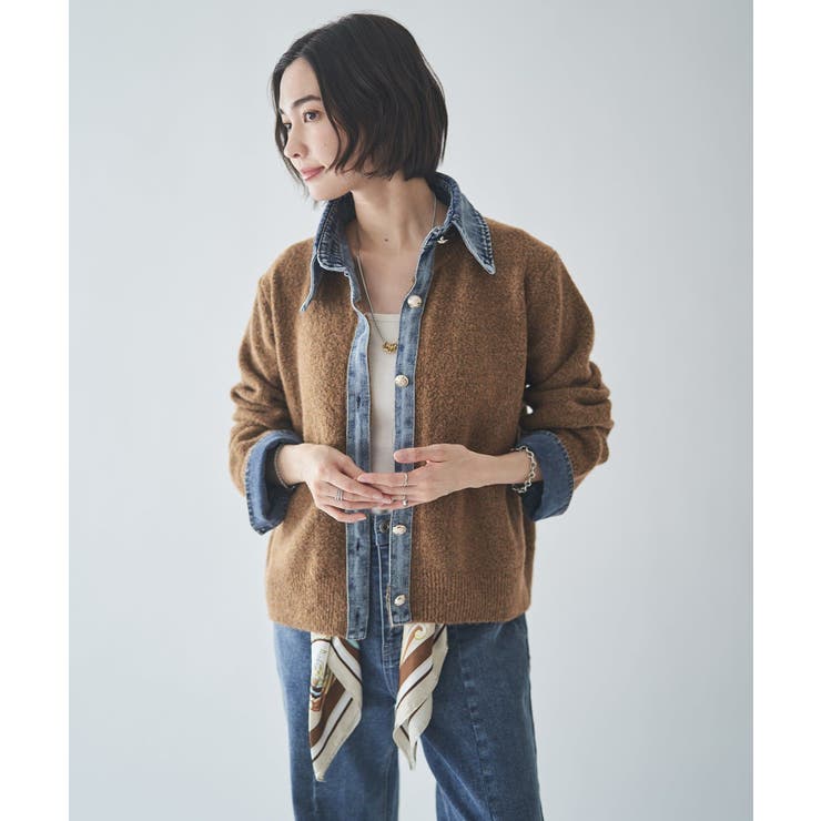 【Web限定】【nane】デニムドッキングカーディガン | RMAF　NICE CLAUP / OLIVE des OLIVE | 詳細画像44 