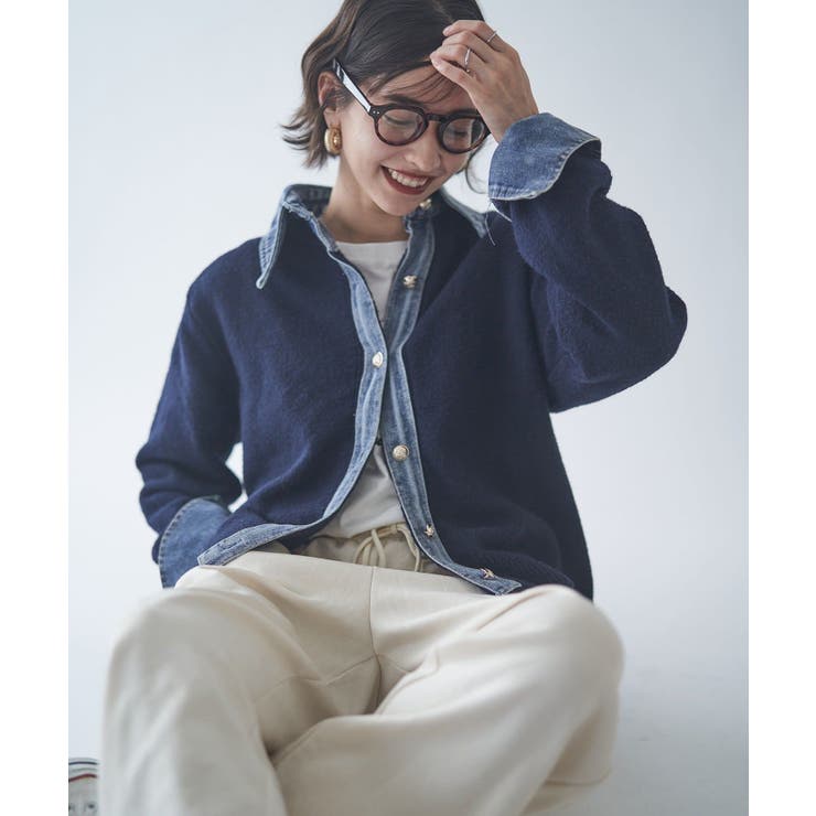 【Web限定】【nane】デニムドッキングカーディガン | RMAF　NICE CLAUP / OLIVE des OLIVE | 詳細画像48 