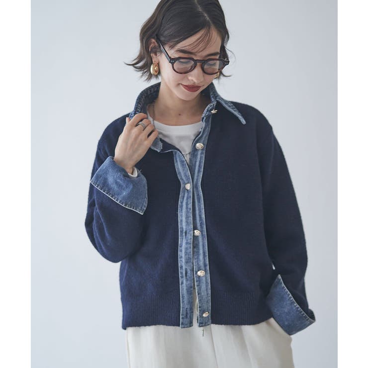 【Web限定】【nane】デニムドッキングカーディガン | RMAF　NICE CLAUP / OLIVE des OLIVE | 詳細画像54 