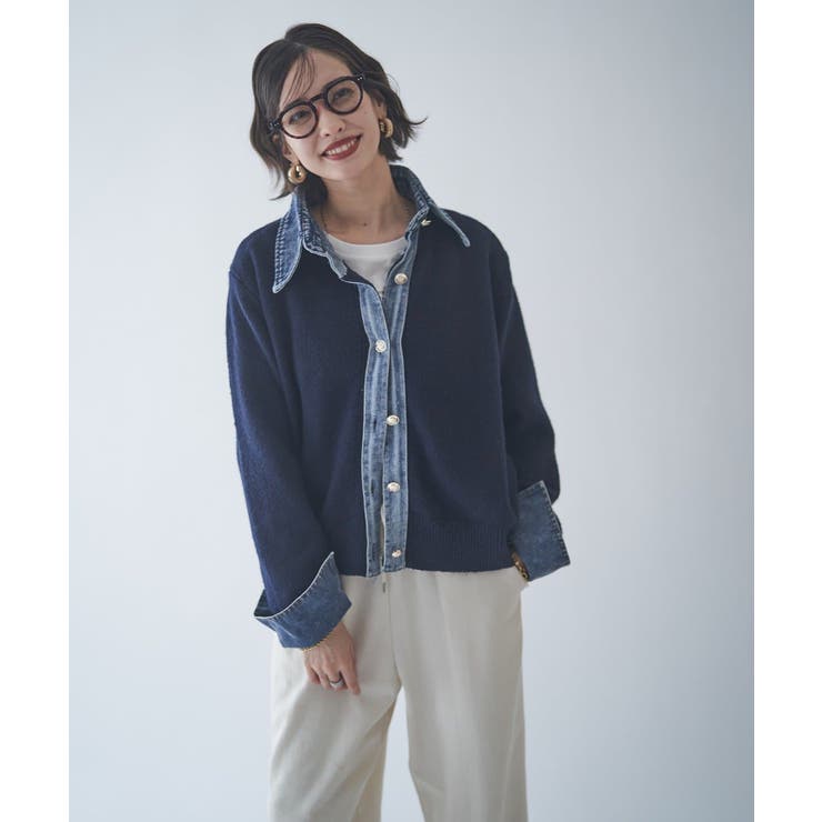 【Web限定】【nane】デニムドッキングカーディガン | RMAF　NICE CLAUP / OLIVE des OLIVE | 詳細画像60 