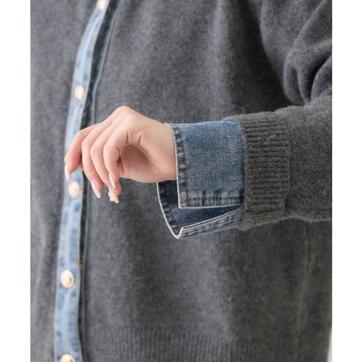 【Web限定】【nane】デニムドッキングカーディガン | RMAF　NICE CLAUP / OLIVE des OLIVE | 詳細画像74 