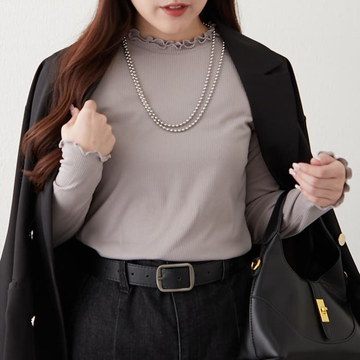 起毛リブダブルハイネックロンT[品番：OLOW0016779]｜RMAF NICE CLAUP