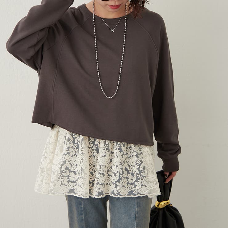 スミクロ | 【セットアイテム】裏毛プルオーバー+レースキャミ | RMAF　NICE CLAUP / OLIVE des OLIVE
