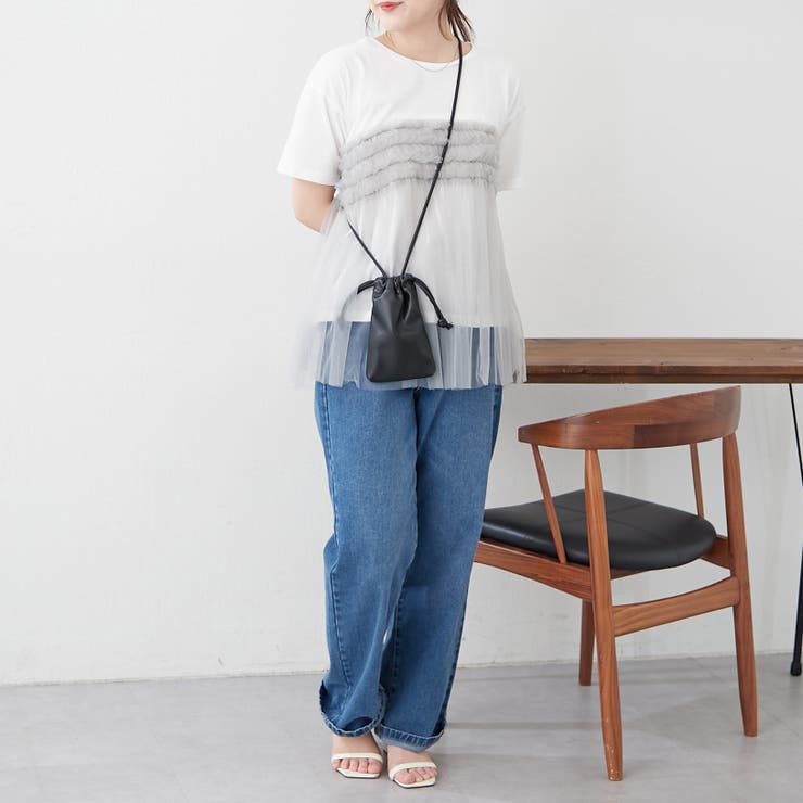 チュールフリルドッキングTシャツ | RMAF　NICE CLAUP / OLIVE des OLIVE | 詳細画像11 