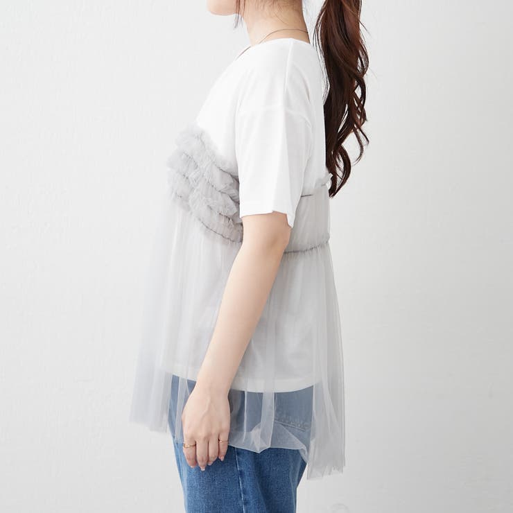 チュールフリルドッキングTシャツ | RMAF　NICE CLAUP / OLIVE des OLIVE | 詳細画像22 