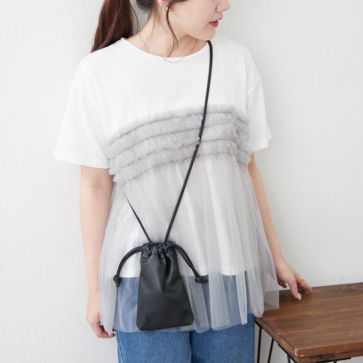 グレー | チュールフリルドッキングTシャツ | RMAF　NICE CLAUP / OLIVE des OLIVE