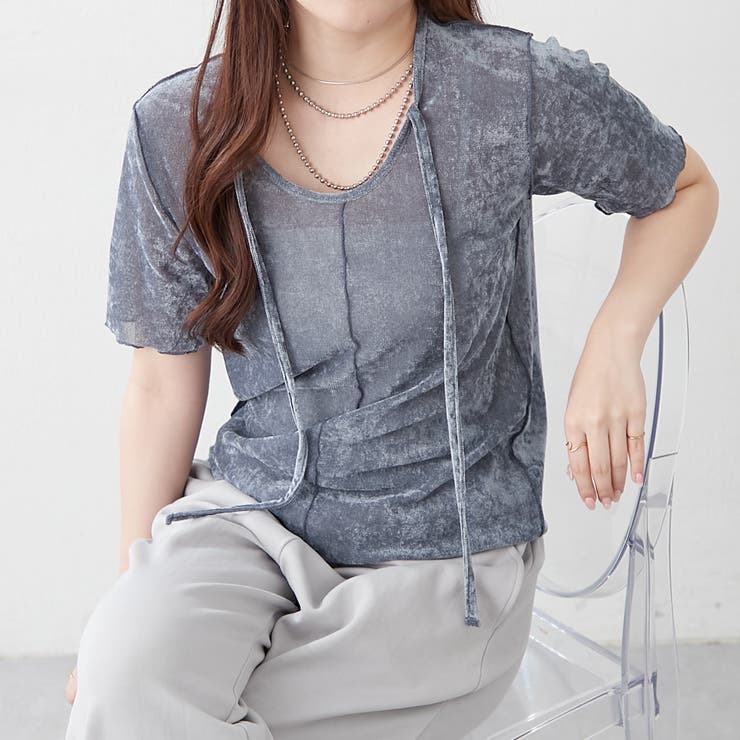 ブルー | 2WAYリボン付プルオーバー | RMAF　NICE CLAUP / OLIVE des OLIVE