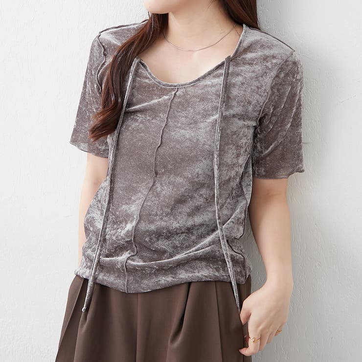 チャコール | 2WAYリボン付プルオーバー | RMAF　NICE CLAUP / OLIVE des OLIVE