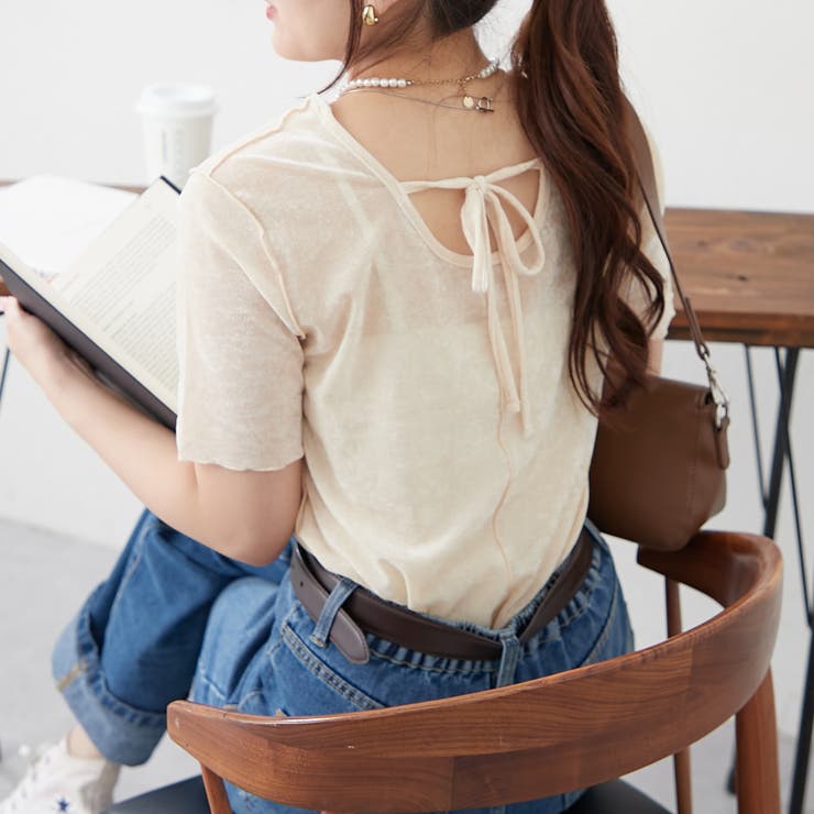 アイボリー | 2WAYリボン付プルオーバー | RMAF　NICE CLAUP / OLIVE des OLIVE