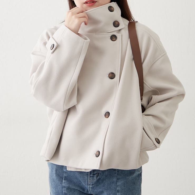 アイボリー | スタンドショートジャケット | RMAF　NICE CLAUP / OLIVE des OLIVE