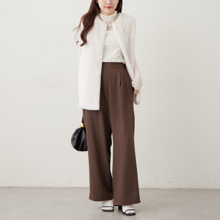 フェイクファーロングベスト | RMAF　NICE CLAUP / OLIVE des OLIVE | 詳細画像7 