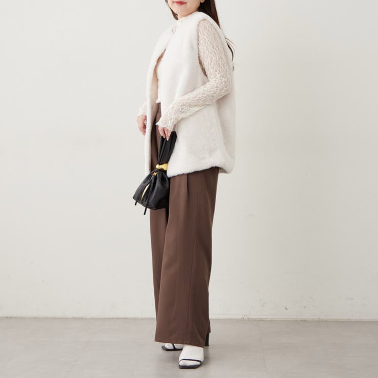 フェイクファーロングベスト | RMAF　NICE CLAUP / OLIVE des OLIVE | 詳細画像9 