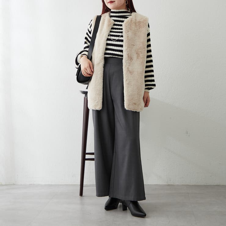 フェイクファーロングベスト | RMAF　NICE CLAUP / OLIVE des OLIVE | 詳細画像17 