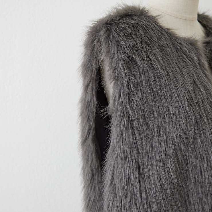 フォックス風ファーベスト[品番：OLOW0016443]｜RMAF NICE CLAUP