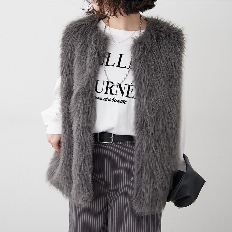 フォックス風ファーベスト[品番：OLOW0016443]｜RMAF NICE CLAUP