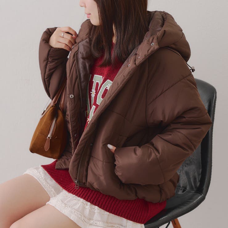 ブラウン | 【5色展開】中綿ショートブルゾン | RMAF　NICE CLAUP / OLIVE des OLIVE