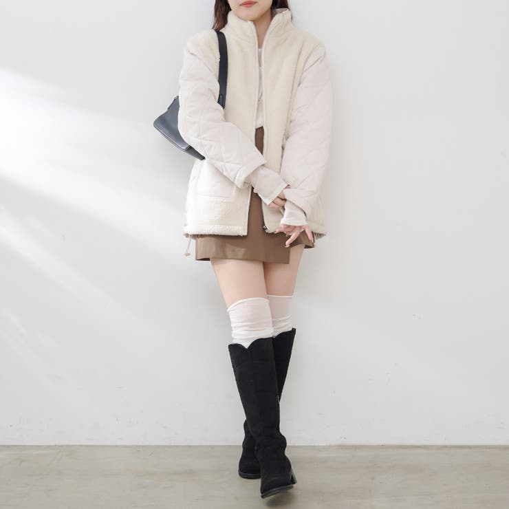 ボア×キルト切替スタンドブルゾン | RMAF　NICE CLAUP / OLIVE des OLIVE | 詳細画像9 