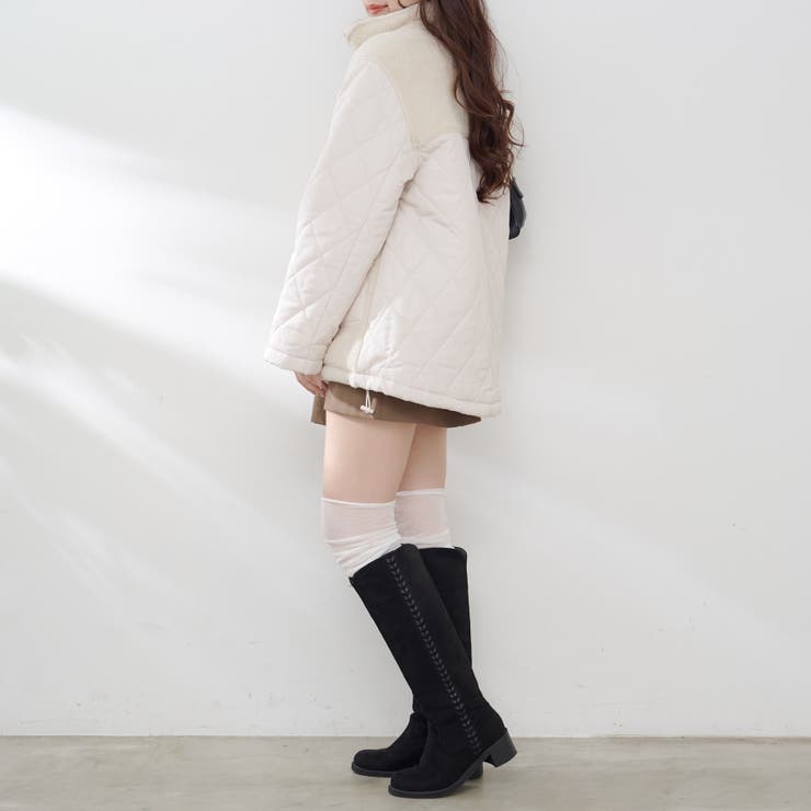 ボア×キルト切替スタンドブルゾン | RMAF　NICE CLAUP / OLIVE des OLIVE | 詳細画像11 