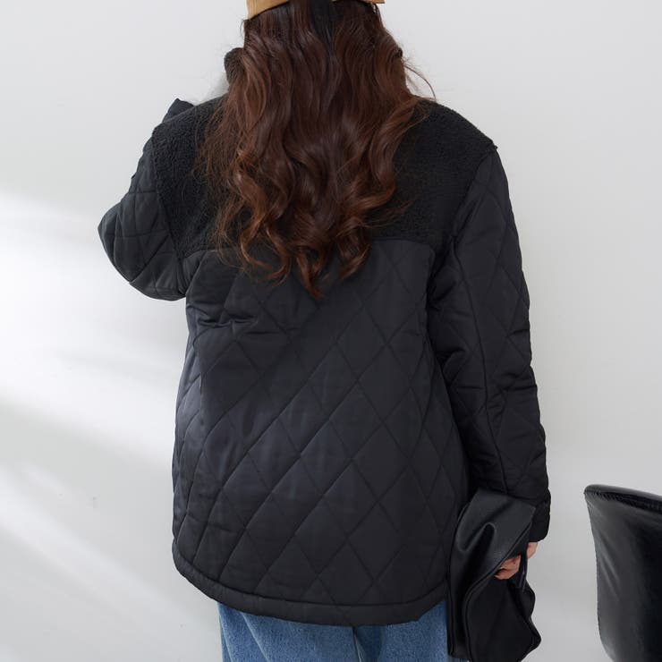 ボア×キルト切替スタンドブルゾン | RMAF　NICE CLAUP / OLIVE des OLIVE | 詳細画像25 