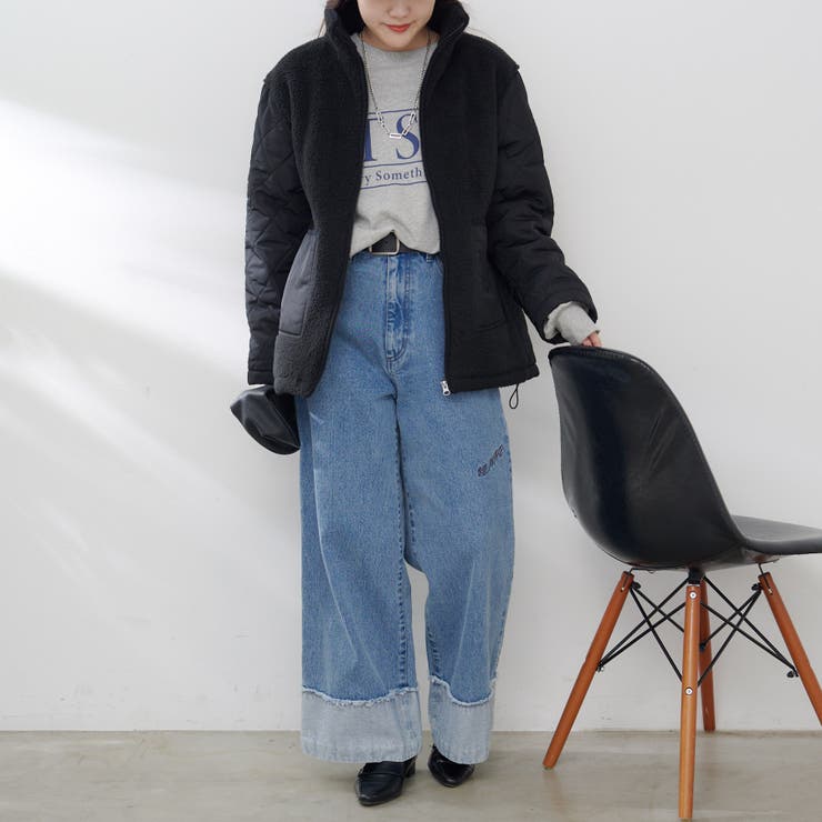 ボア×キルト切替スタンドブルゾン | RMAF　NICE CLAUP / OLIVE des OLIVE | 詳細画像28 