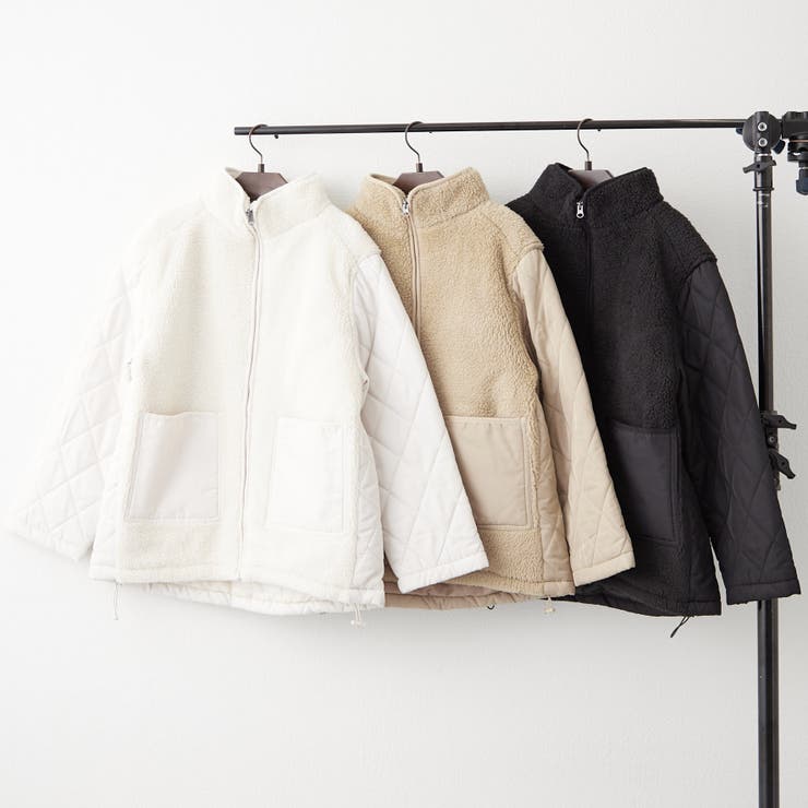 ボア×キルト切替スタンドブルゾン | RMAF　NICE CLAUP / OLIVE des OLIVE | 詳細画像2 