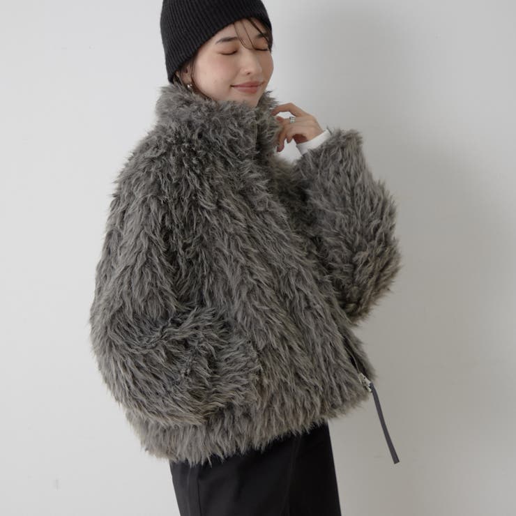 【nane】ミックスファーブルゾン | RMAF　NICE CLAUP / OLIVE des OLIVE | 詳細画像7 