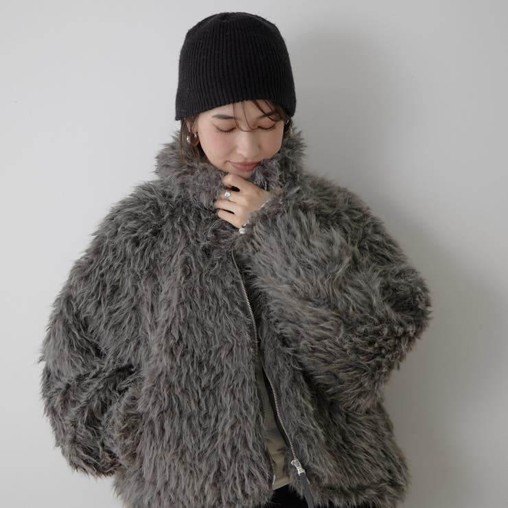 【nane】ミックスファーブルゾン | RMAF　NICE CLAUP / OLIVE des OLIVE | 詳細画像9 