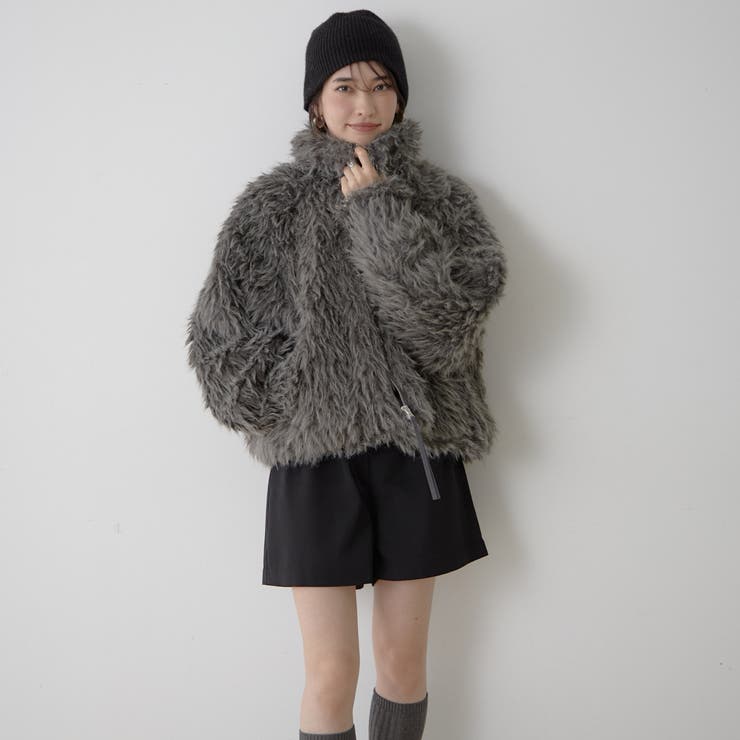 【nane】ミックスファーブルゾン | RMAF　NICE CLAUP / OLIVE des OLIVE | 詳細画像10 