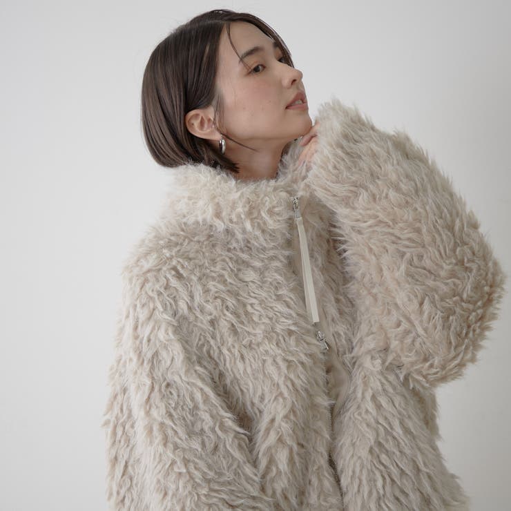 【nane】ミックスファーブルゾン | RMAF　NICE CLAUP / OLIVE des OLIVE | 詳細画像16 