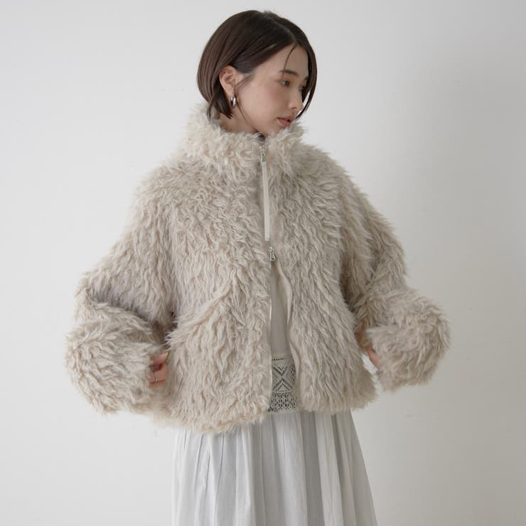 【nane】ミックスファーブルゾン | RMAF　NICE CLAUP / OLIVE des OLIVE | 詳細画像17 