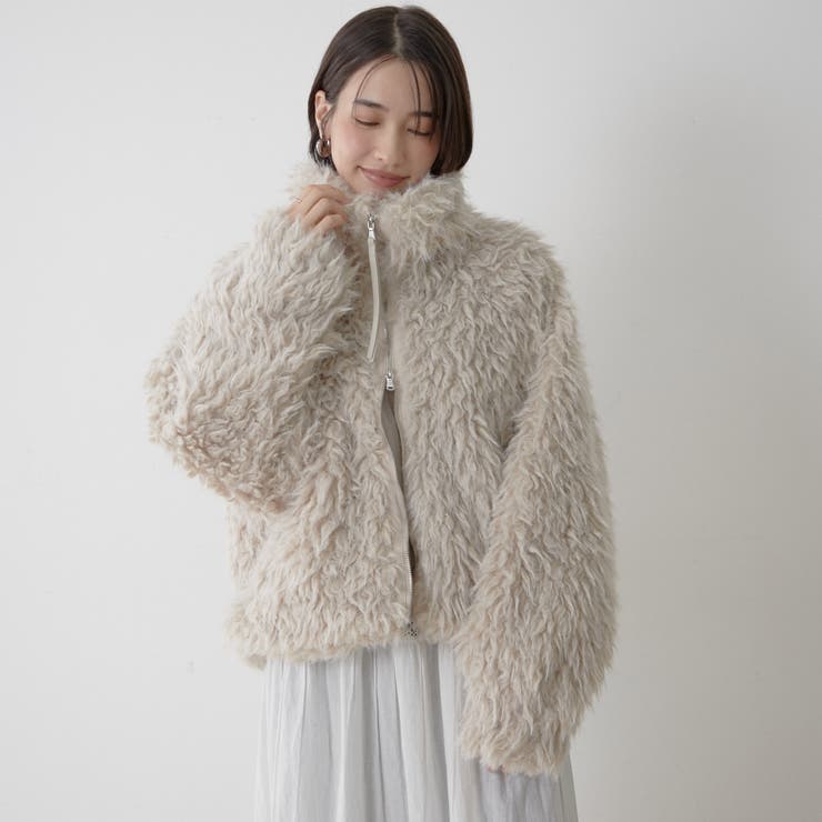 【nane】ミックスファーブルゾン | RMAF　NICE CLAUP / OLIVE des OLIVE | 詳細画像20 