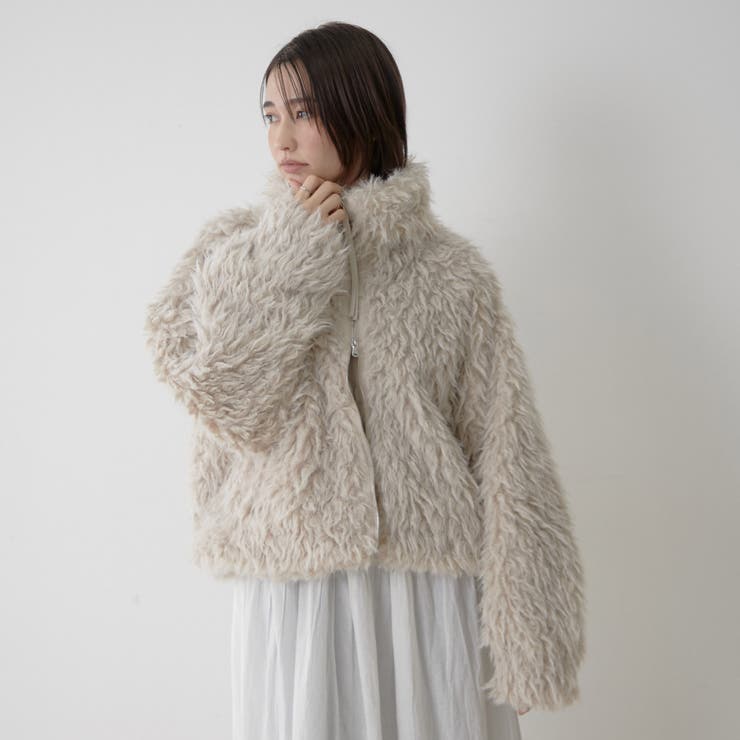 【nane】ミックスファーブルゾン | RMAF　NICE CLAUP / OLIVE des OLIVE | 詳細画像21 