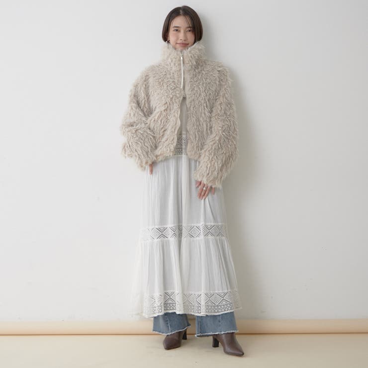 【nane】ミックスファーブルゾン | RMAF　NICE CLAUP / OLIVE des OLIVE | 詳細画像22 