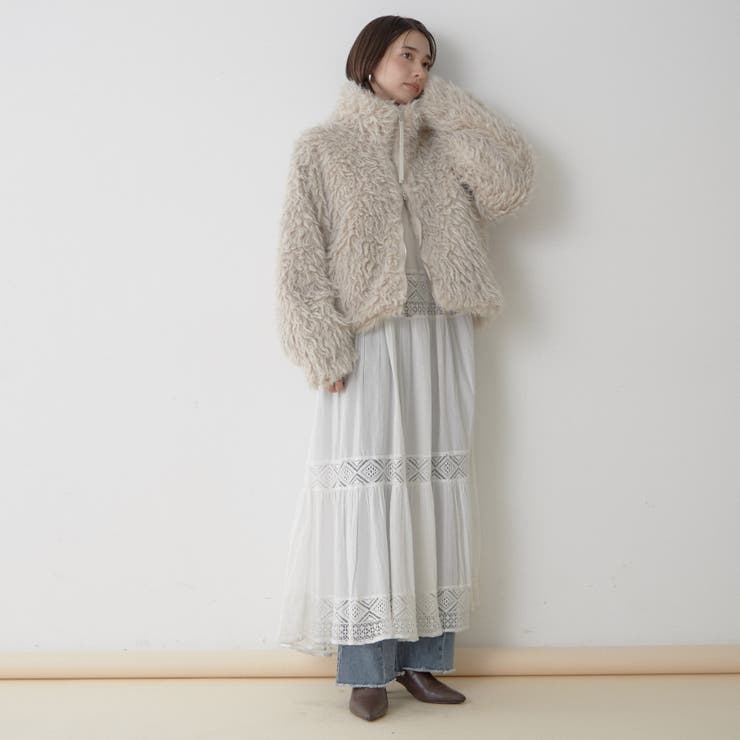 【nane】ミックスファーブルゾン | RMAF　NICE CLAUP / OLIVE des OLIVE | 詳細画像23 