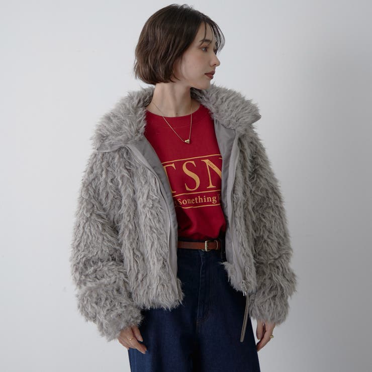 【nane】ミックスファーブルゾン | RMAF　NICE CLAUP / OLIVE des OLIVE | 詳細画像27 