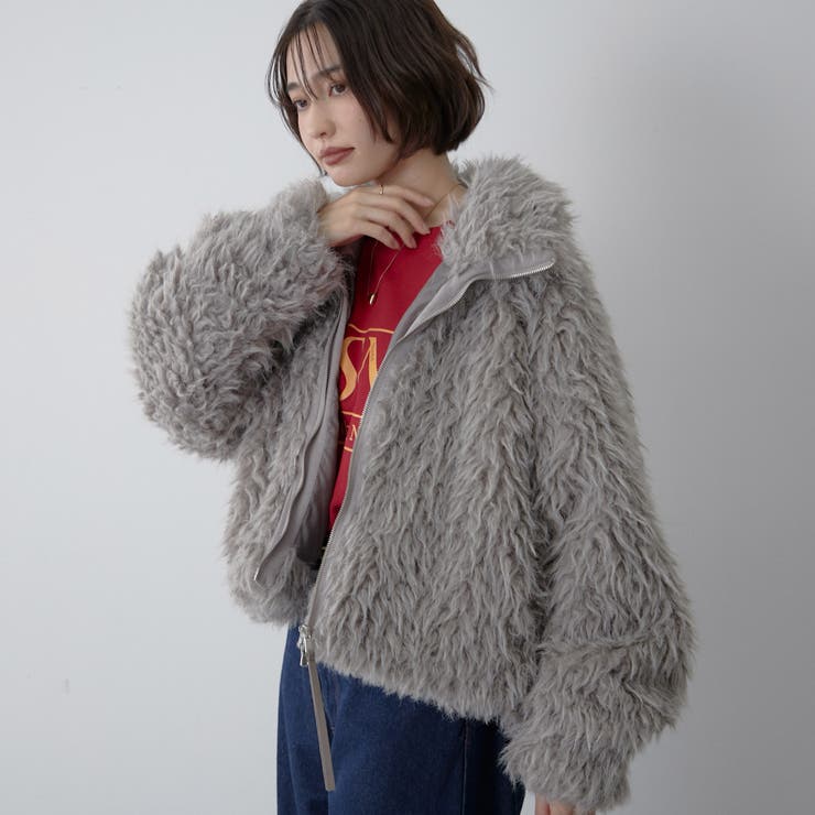 【nane】ミックスファーブルゾン | RMAF　NICE CLAUP / OLIVE des OLIVE | 詳細画像28 