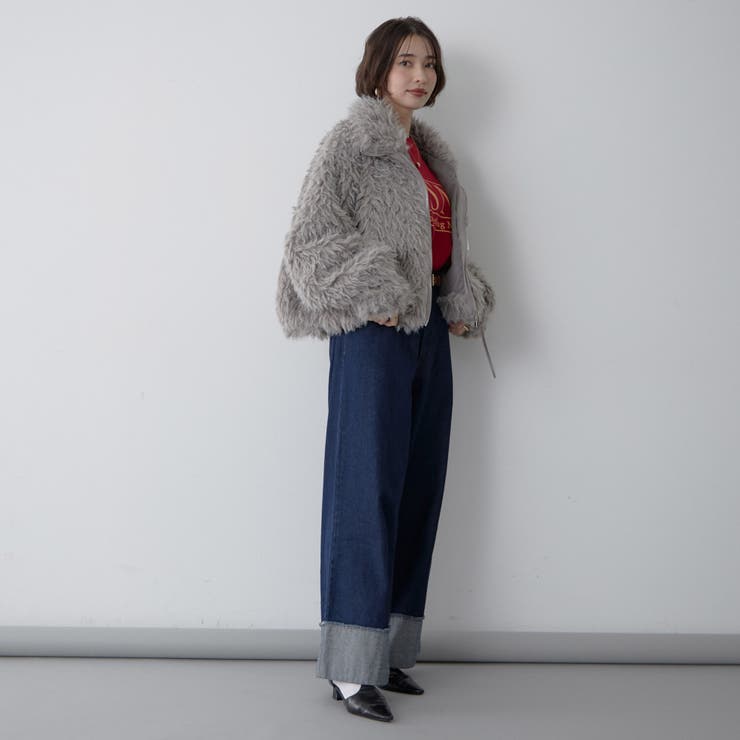 【nane】ミックスファーブルゾン | RMAF　NICE CLAUP / OLIVE des OLIVE | 詳細画像34 