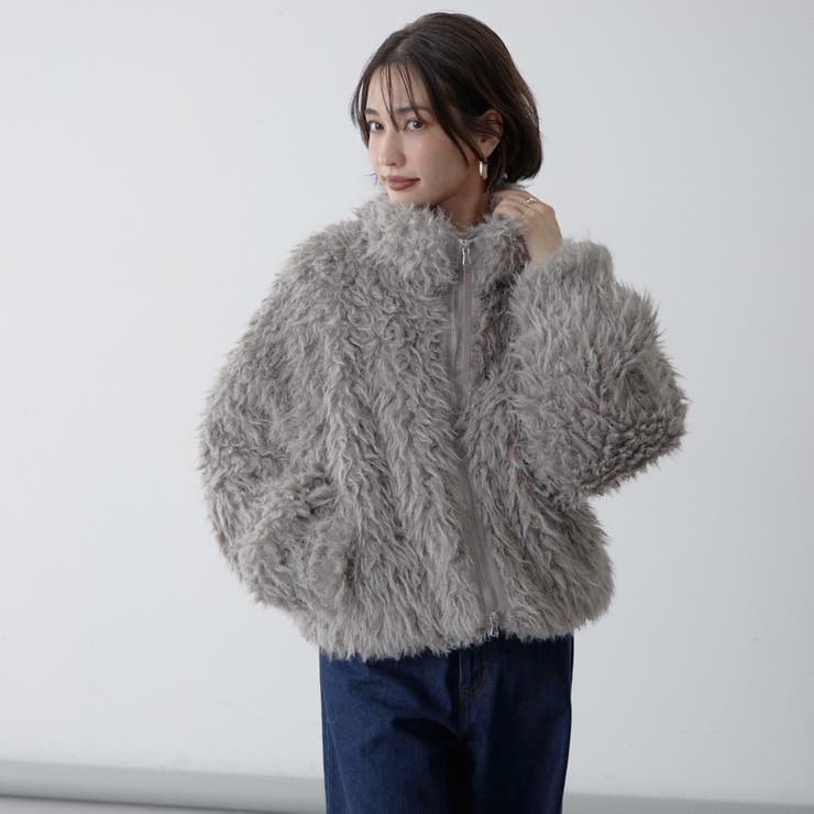 【nane】ミックスファーブルゾン | RMAF　NICE CLAUP / OLIVE des OLIVE | 詳細画像37 