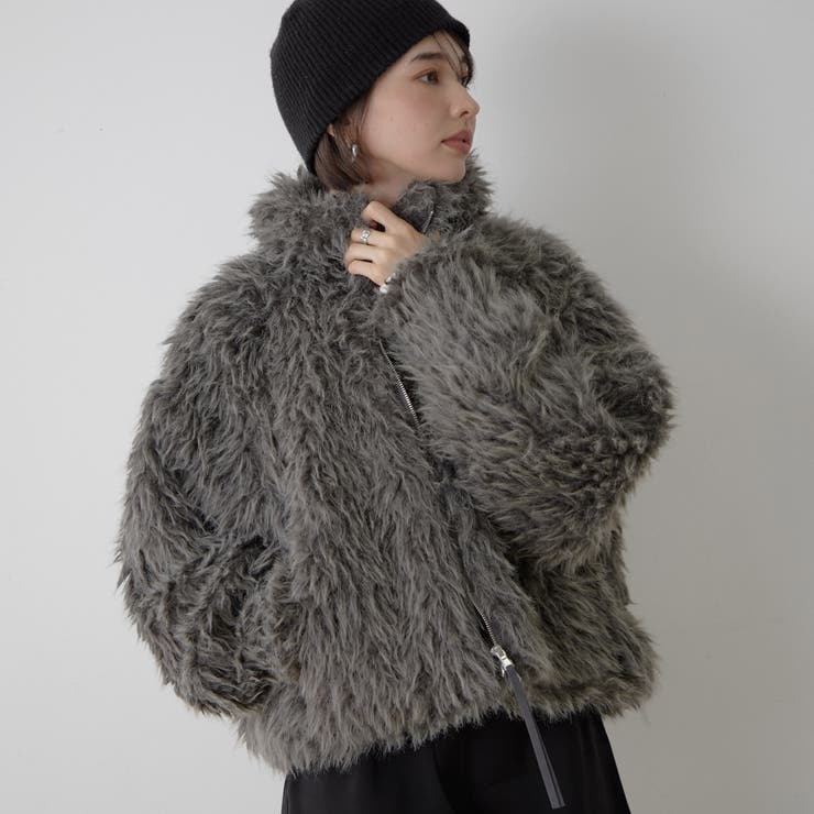 【nane】ミックスファーブルゾン | RMAF　NICE CLAUP / OLIVE des OLIVE | 詳細画像6 