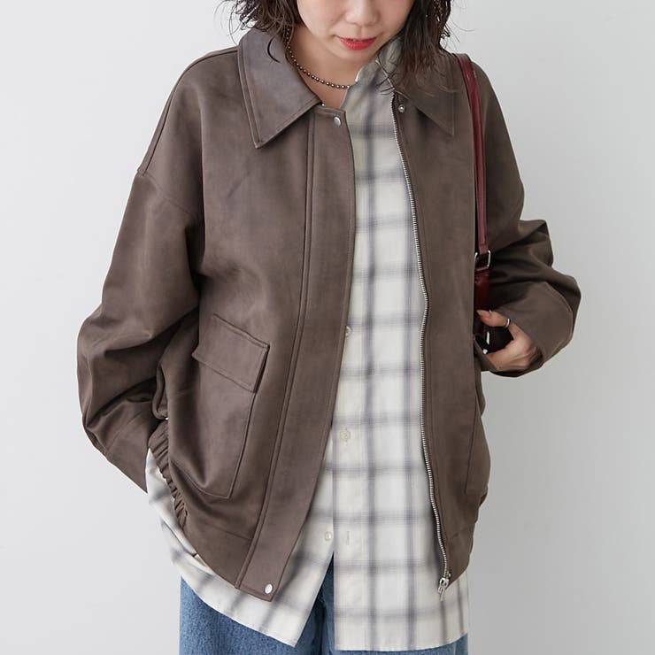 衿合皮ステンカラーブルゾン | RMAF NICE CLAUP / OLIVE des OLIVE | 詳細画像18