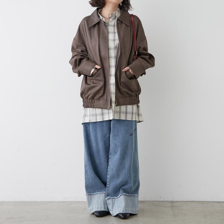 衿合皮ステンカラーブルゾン | RMAF NICE CLAUP / OLIVE des OLIVE | 詳細画像21