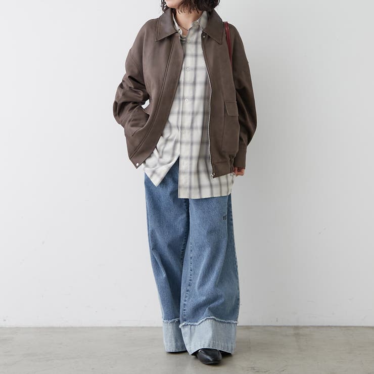 衿合皮ステンカラーブルゾン | RMAF NICE CLAUP / OLIVE des OLIVE | 詳細画像22