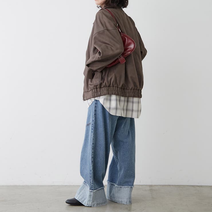 衿合皮ステンカラーブルゾン | RMAF NICE CLAUP / OLIVE des OLIVE | 詳細画像23